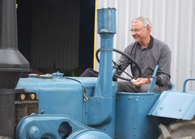 J P Girardeau sur tracteur